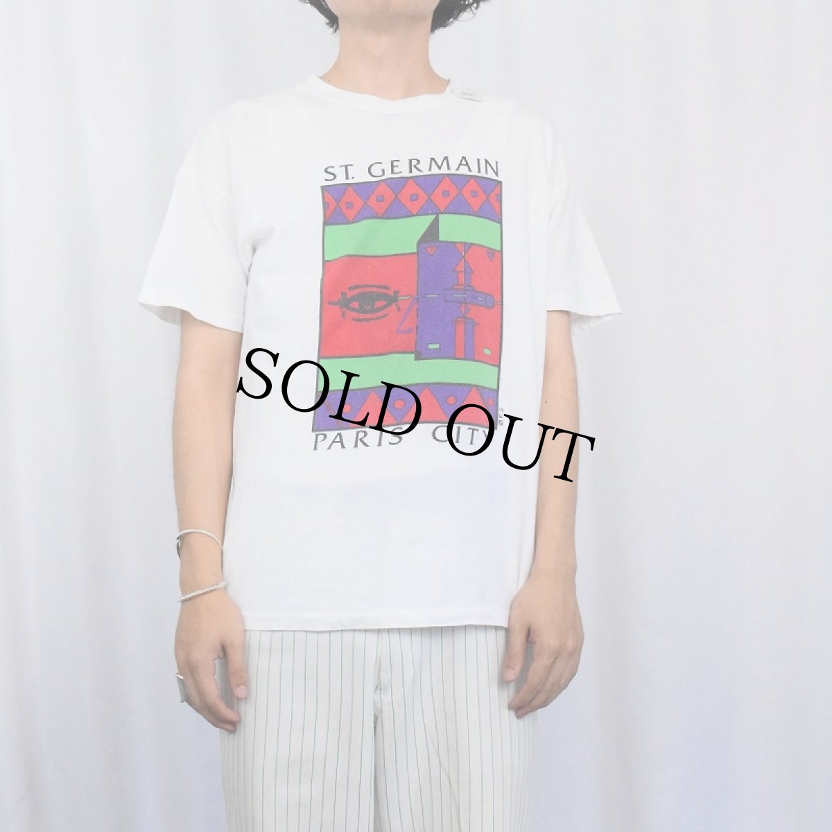 画像2: 90's F.S "ST. GERMAIN PARIS CITY" プリントTシャツ (2)