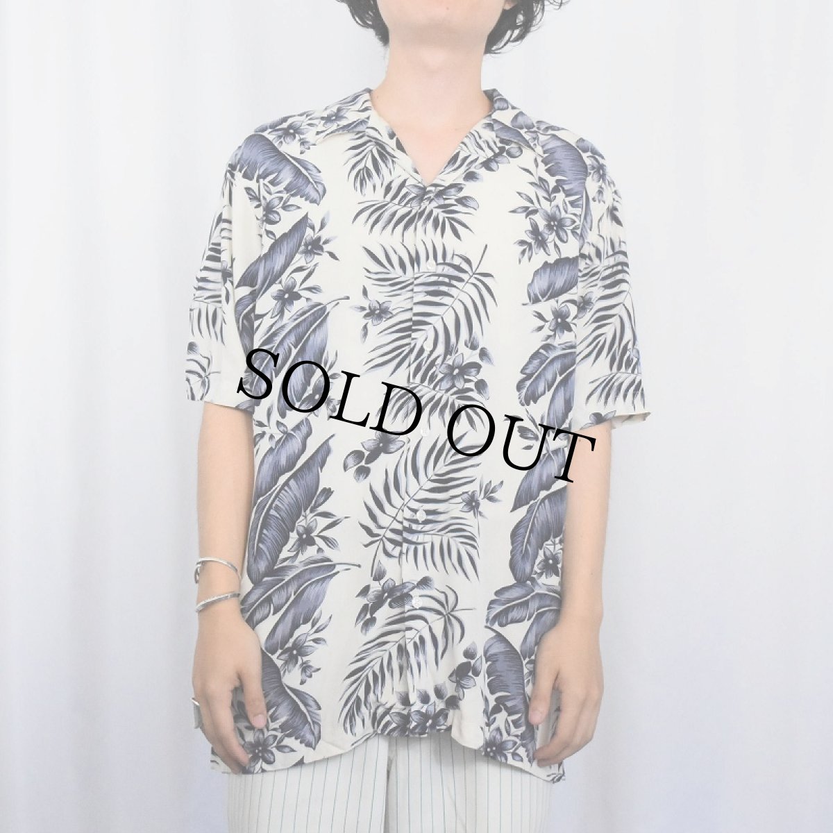 画像2: POLO Ralph Lauren "CLAYTON" ハイビスカス柄 ビスコースアロハシャツ M (2)