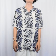 画像2: POLO Ralph Lauren "CLAYTON" ハイビスカス柄 ビスコースアロハシャツ M (2)
