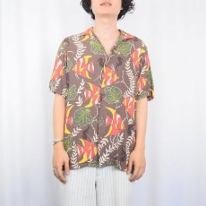画像2: POLO Ralph Lauren "CLASSIC FIT" トロピカルフィッシュ柄 レーヨンアロハシャツ S (2)