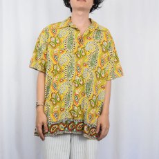 画像2: POLO Ralph Lauren "BOB CAMP" 3点留め ペイズリー柄 コットンボタンダウンシャツ M (2)