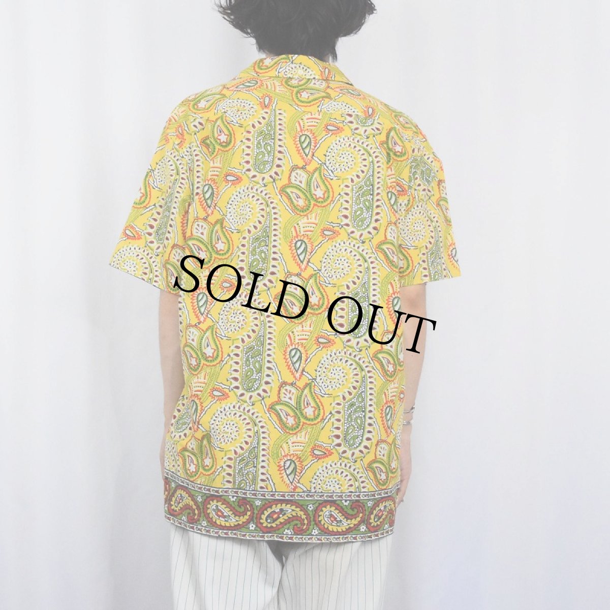 画像3: POLO Ralph Lauren "BOB CAMP" 3点留め ペイズリー柄 コットンボタンダウンシャツ M (3)