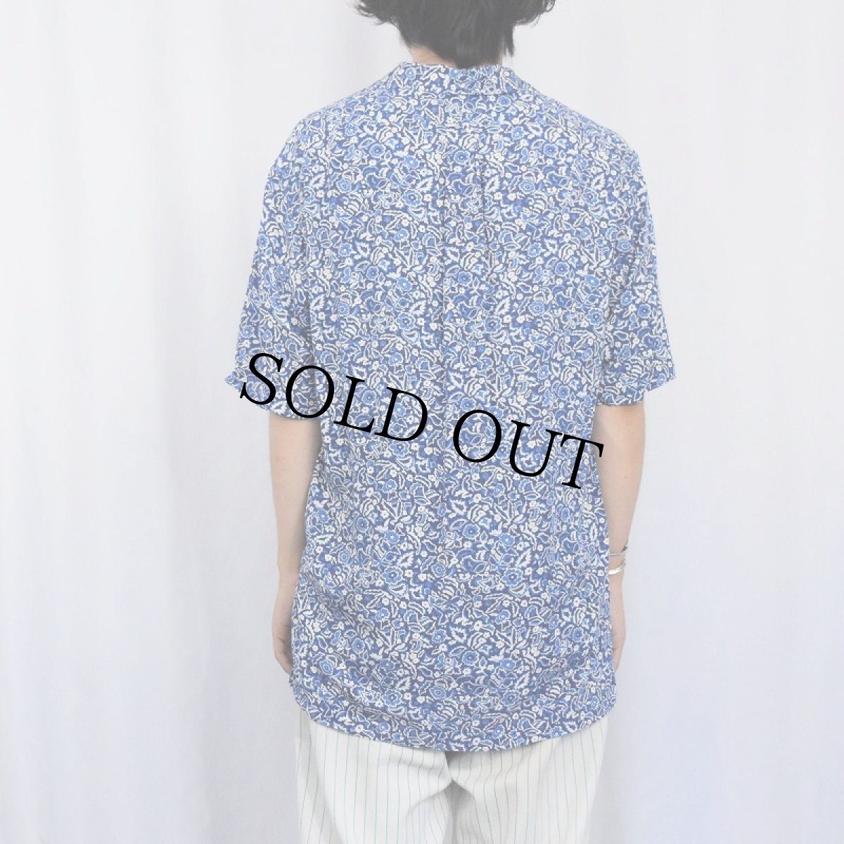 画像3: POLO Ralph Lauren "CALDWELL" 花柄 レーヨンオープンカラーシャツ S (3)