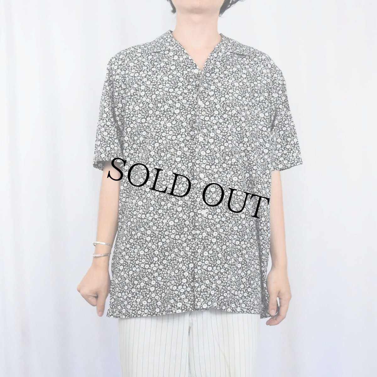 画像2: POLO Ralph Lauren "CLAYTON" 花柄 コットンオープンカラーシャツ M (2)