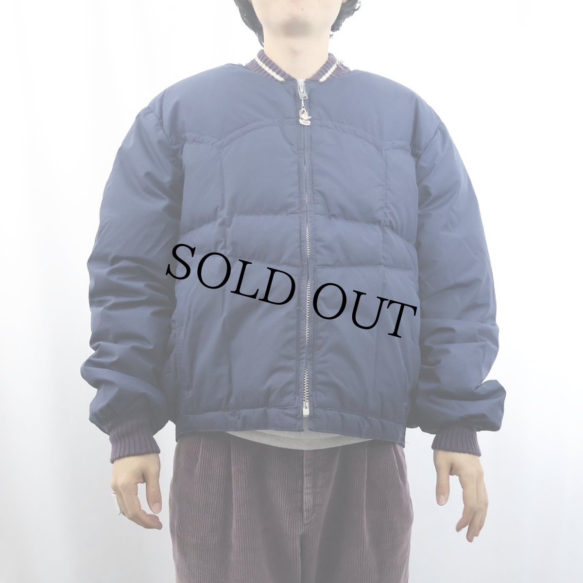 画像2: 70's COMFY USA製 ウエスタンダウンジャケット NAVY XL (2)
