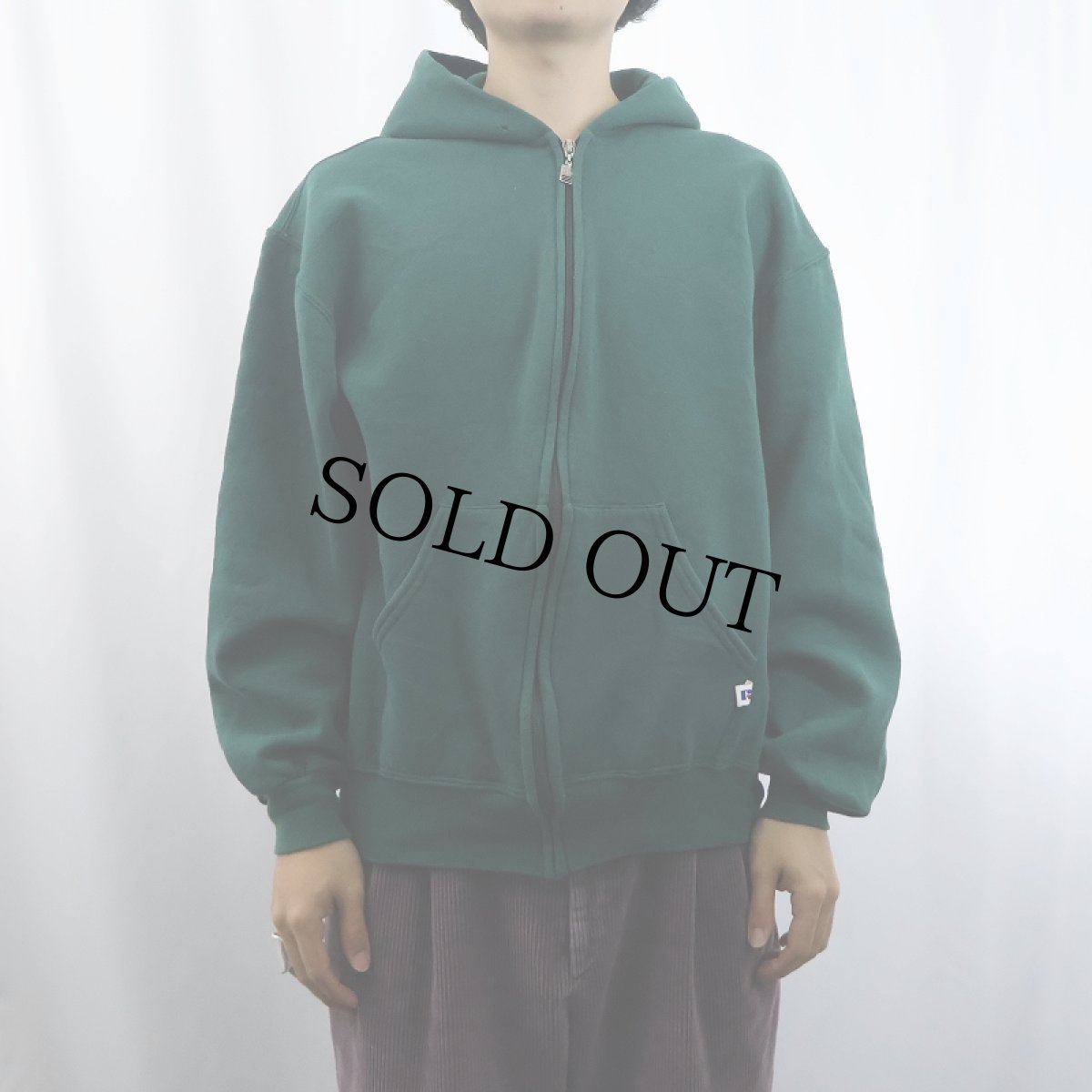 画像2: 90's RUSSELL ATHLETIC USA製 スウェットジップパーカー L (2)