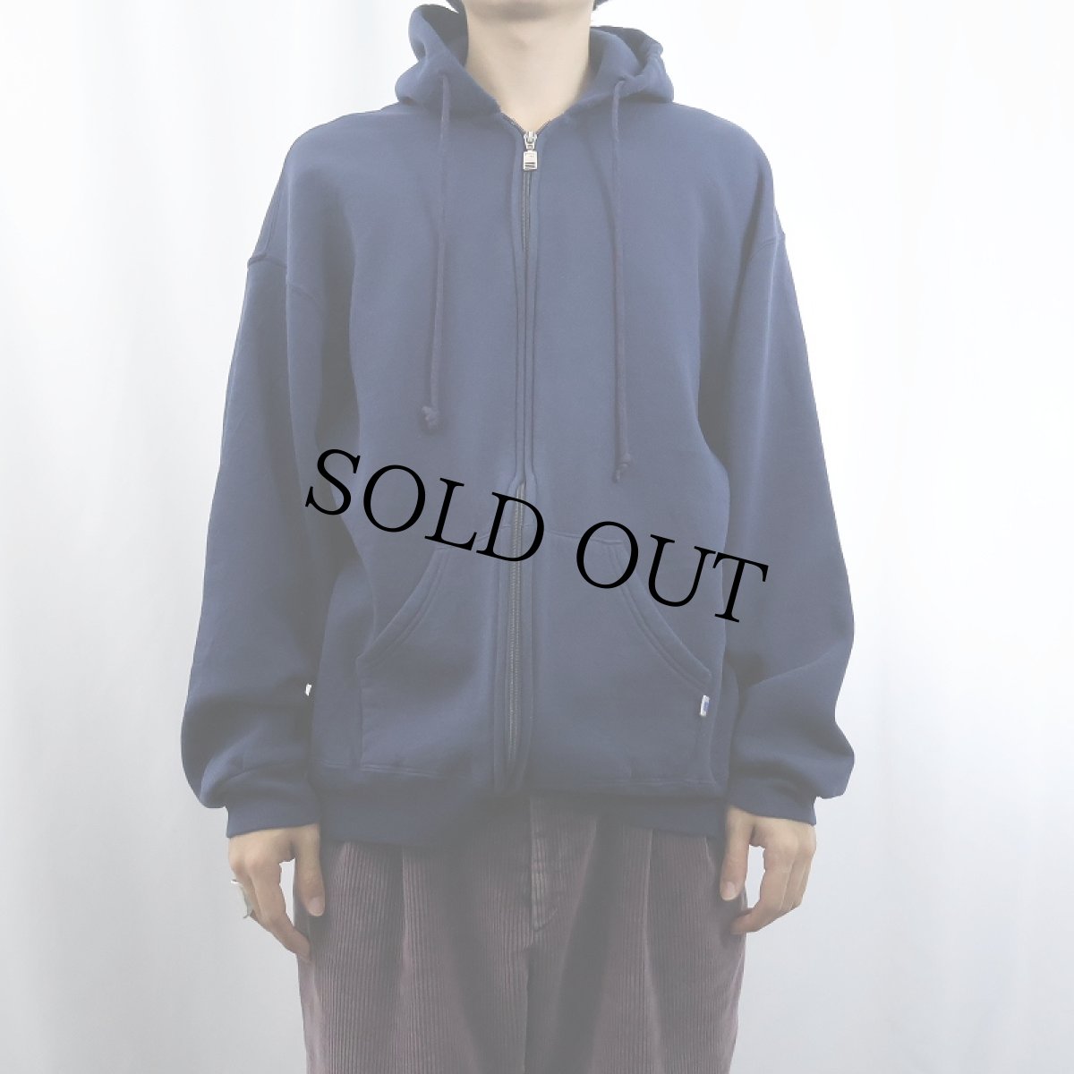 画像2: RUSSELL ATHLETIC スウェットジップパーカー NAVY L (2)