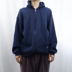 画像2: RUSSELL ATHLETIC スウェットジップパーカー NAVY L (2)