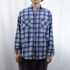 画像2: 80〜90's AMERICAN EDITION USA製 チェック柄ネルシャツ M (2)
