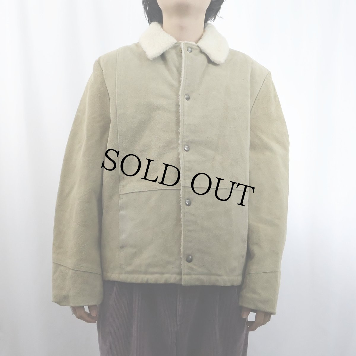 画像2: 70's Silton 裏ボア スエードレザージャケット size42 (2)