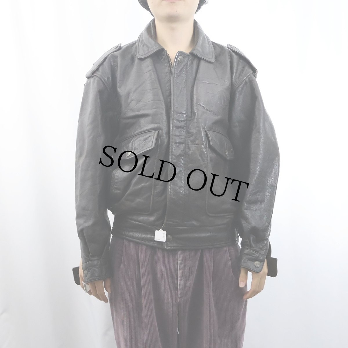 画像2: 60〜70's Valentino ITALY製 "A-2 TYPE" レザージャケット BROWN size48 (2)