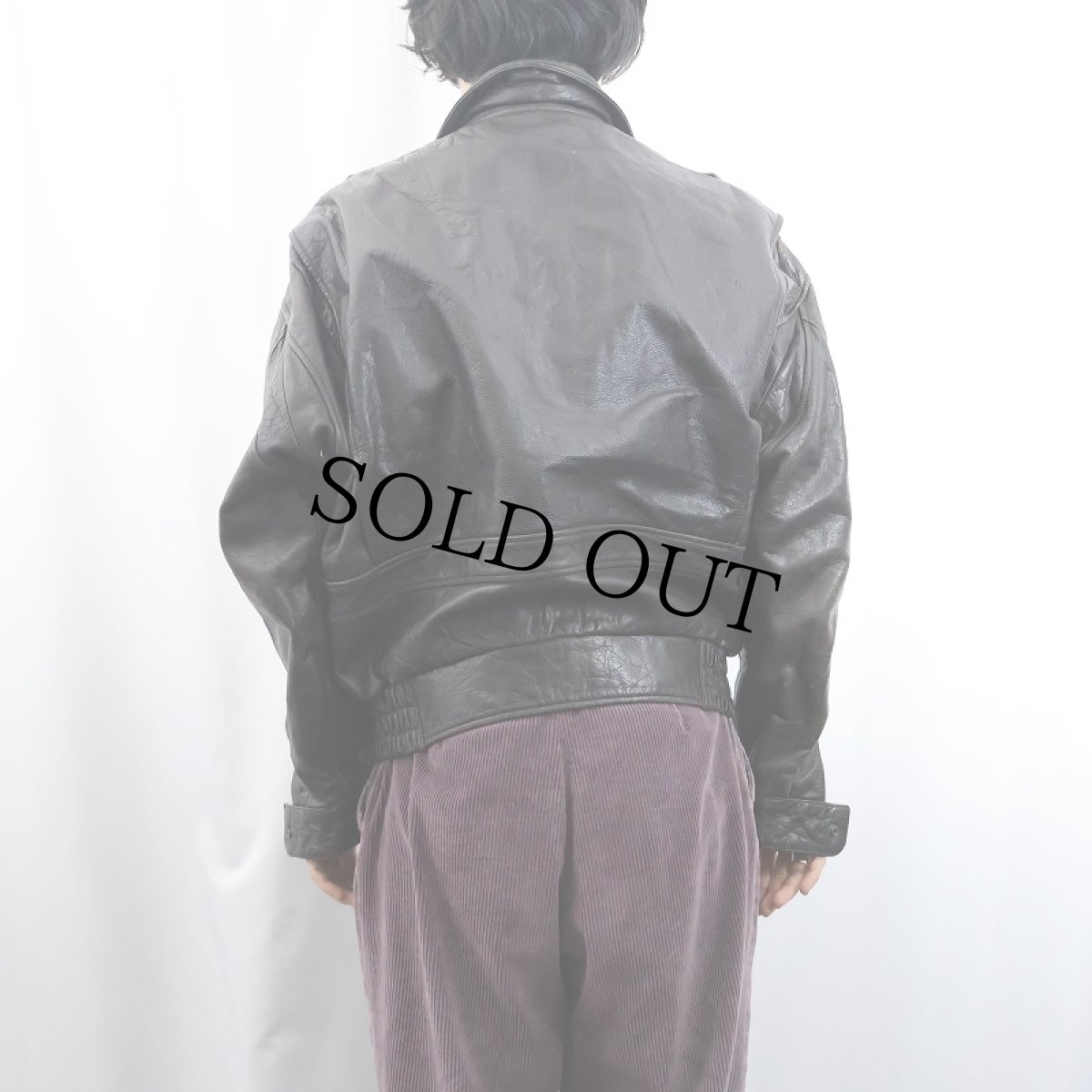 画像3: 60〜70's Valentino ITALY製 "A-2 TYPE" レザージャケット BROWN size48 (3)