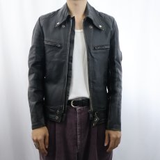 画像2: 70's KETT ENGLAND製 シングルライダースジャケット BLACK  (2)