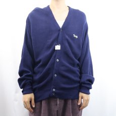 画像2: 80's The Fox JCPenney アクリルニットカーディガン NAVY L (2)