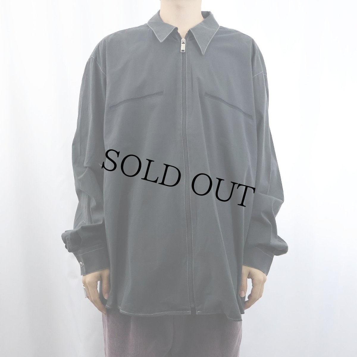 画像2: 90's VERSACE CLASSIC V2 デザインジップシャツ BLACK XL (2)