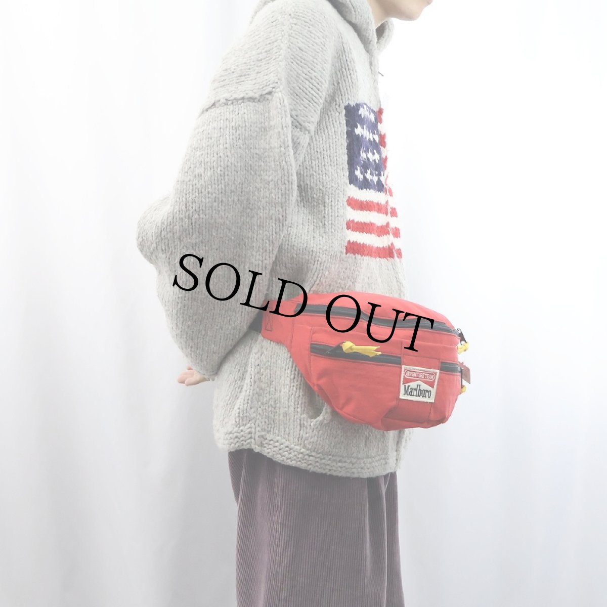 画像3: 90's Marlboro タバコ企業 ナイロンウエストバッグ (3)