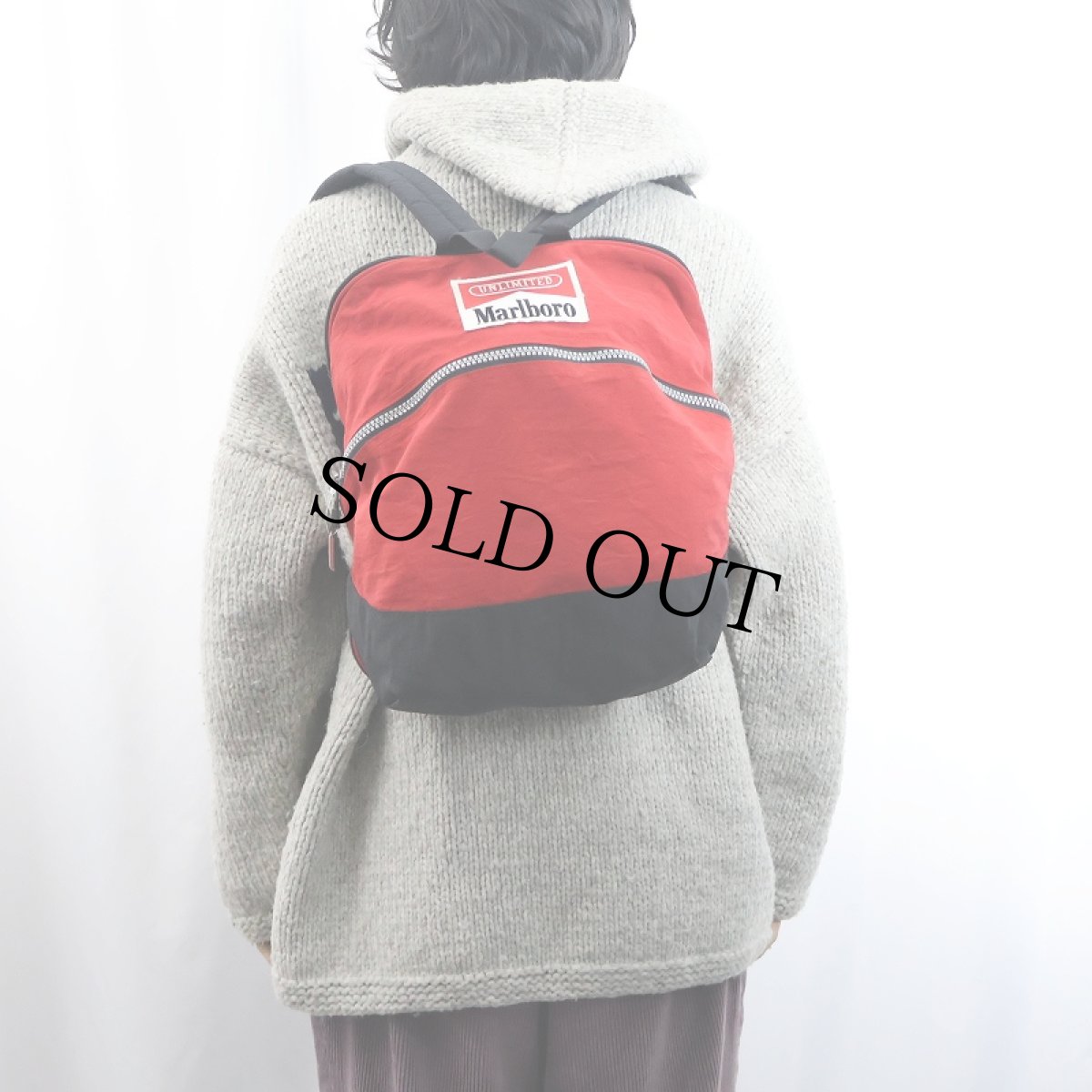 画像2: 90's Marlboro タバコ企業 ナイロンバックパック (2)