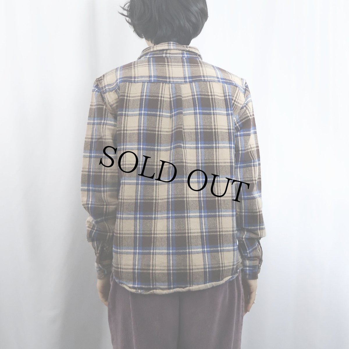 画像3: STUSSY チェック柄 ヘビーネルシャツ L (3)