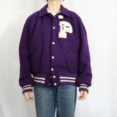 画像2: 50〜60's Beyette's "MGR" パッチ付き ウールスタジャン (2)
