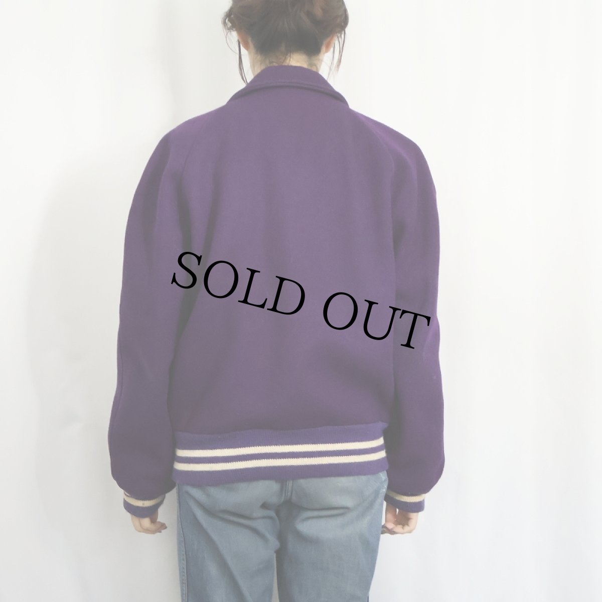 画像3: 50〜60's Beyette's "MGR" パッチ付き ウールスタジャン (3)