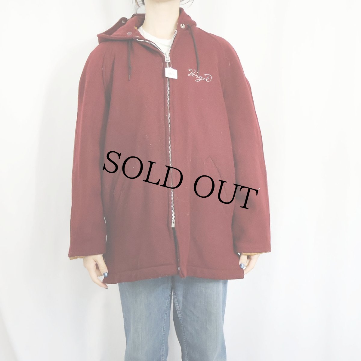 画像2: 60's HEWITT MFG "ST. PETER'S" ラビットフード キルティングライナー ウールジャケット (2)