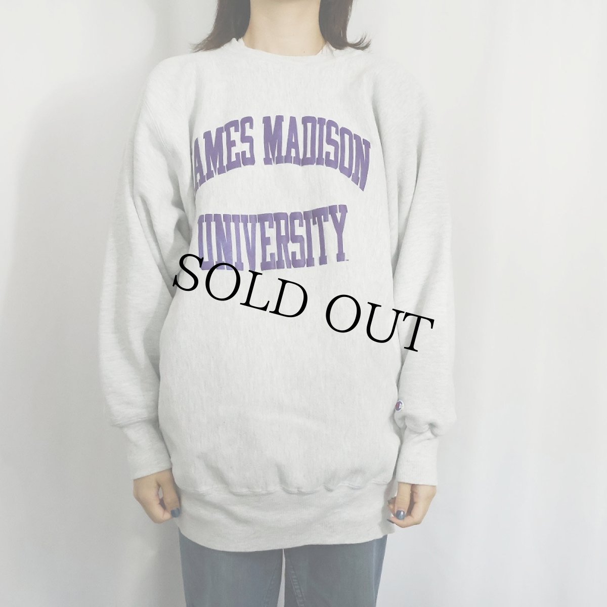 画像2: 90's Champion REVERSE WEAVE USA製 "JAMES MADISON UNIVERSITY" プリントスウェット XXL (2)