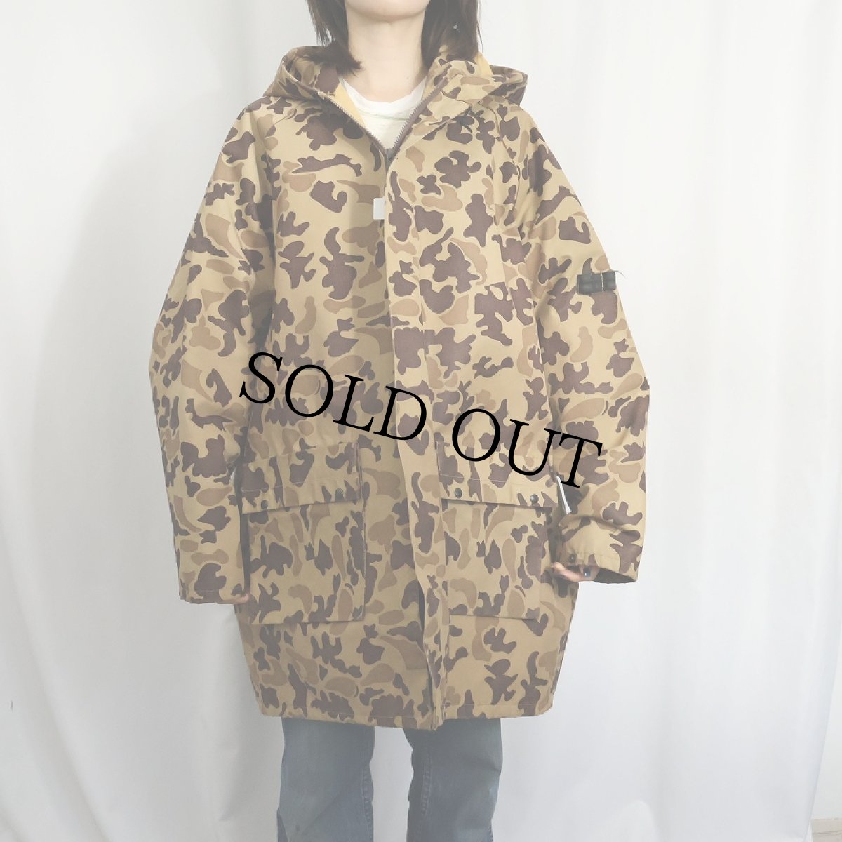 画像2: 80's ORVIS ダックハンターカモ柄 マウンテンパーカー L (2)