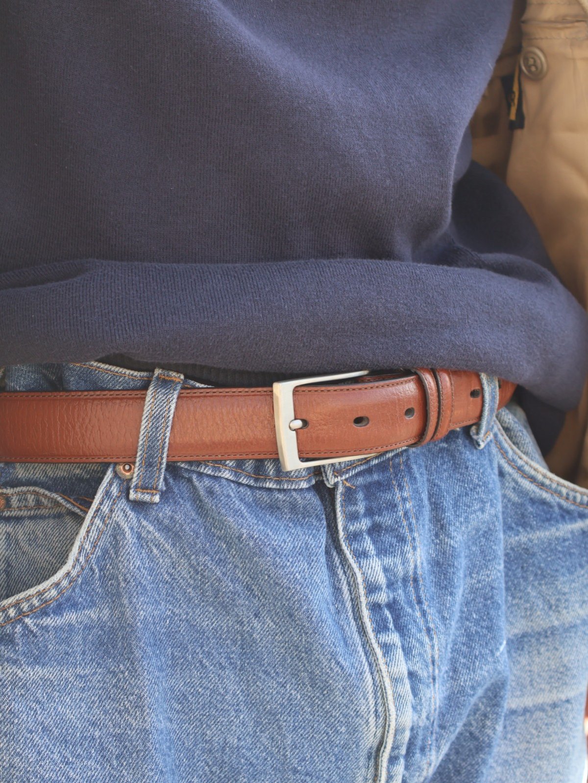 画像2: PERRY ELLIS レザーベルト (2)