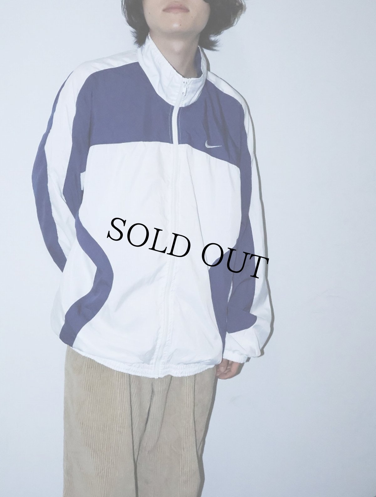 画像1: 90〜2000's NIKE ロゴ刺繍 切り替えデザイン ナイロンジャケット XL (1)