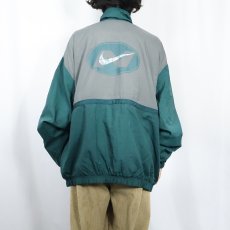 画像3: 90〜2000's NIKE ロゴ刺繍 切り替えデザイン ナイロンジャケット XXL (3)