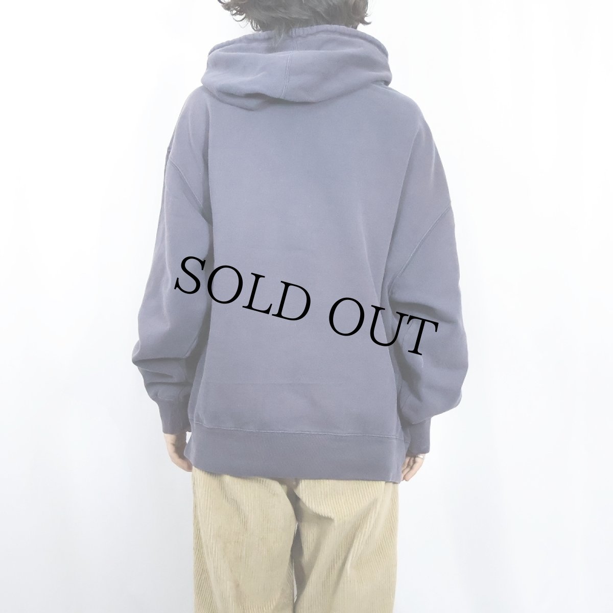 画像3: GAP 無地 スウェットジップパーカー NAVY L (3)