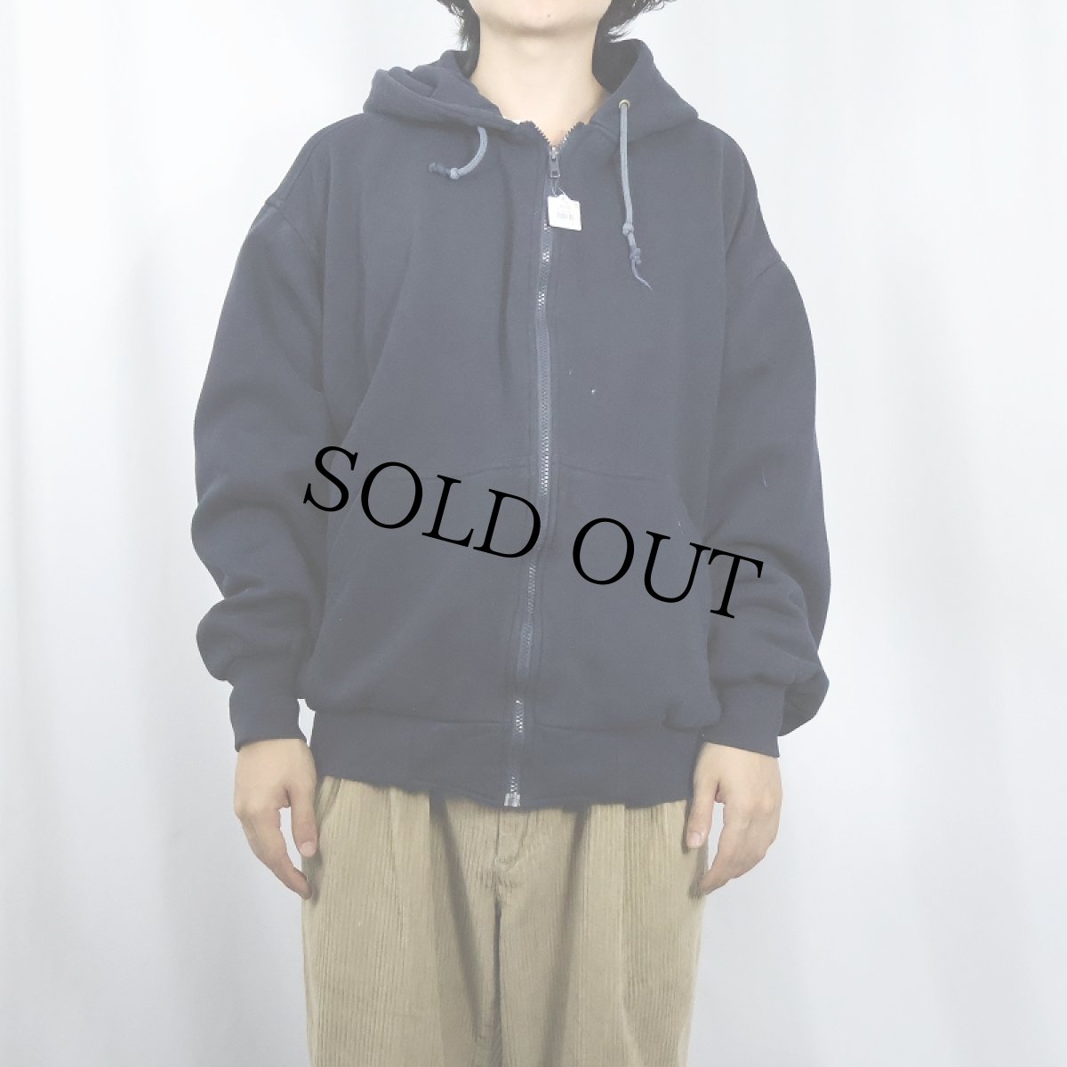 画像2: PREMIER INTERNATIONAL 裏サーマル スウェットジップパーカー NAVY XL (2)