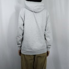 画像3: 80〜90's Champion 青刺繍タグ 中期 USA製 ロゴ刺繍 スウェットフーディー L (3)