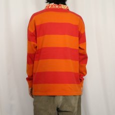 画像3: 90's J.CREW ボーダー柄 ラガーシャツ L (3)