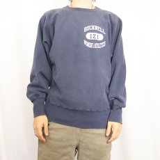 画像2: 90's Champion REVERSE WEAVE USA製 "BUCKNELL WOMEN'S ATHLETICS" プリントスウェット NAVY L (2)
