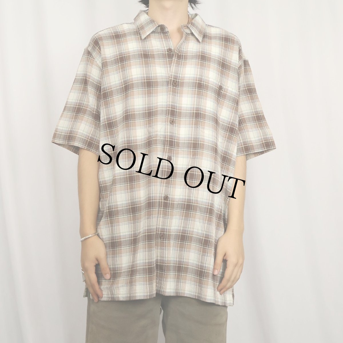 画像2: 2022SS Patagonia "ORGANIC COTTON" チェック柄 コットンシャツ XL (2)