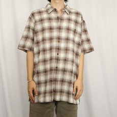 画像2: 2022SS Patagonia "ORGANIC COTTON" チェック柄 コットンシャツ XL (2)