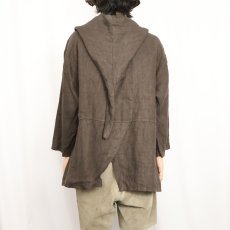 画像3: Bellissima ITALY製 リネンフーディー タグ付き未使用 XXL (3)