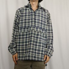 画像2: 90's〜 J.RIGGINGS チェック柄 コットンアノラックパーカー XL (2)