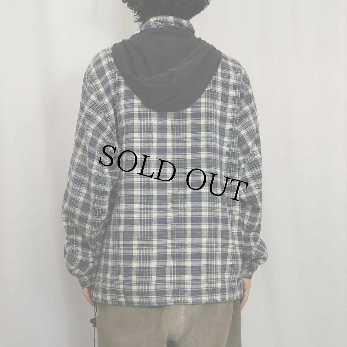 画像3: 90's〜 J.RIGGINGS チェック柄 コットンアノラックパーカー XL (3)