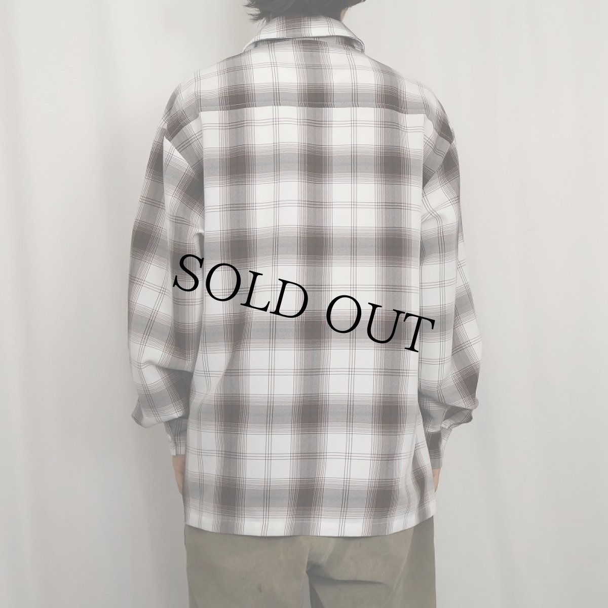 画像3: Caltop USA製 オンブレーチェック柄 ポリエステルシャツ (3)