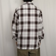 画像3: Caltop USA製 オンブレーチェック柄 ポリエステルシャツ (3)