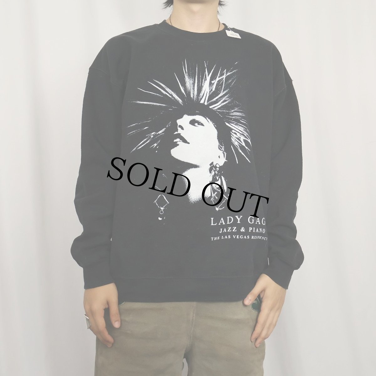 画像2: LADY GAGA "JAZZ&PIANO" アーティストコンサートスウェット BLACK L (2)