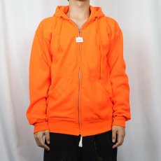 画像2: 80's ACE SPORTSWEAR USA製 裏サーマル スウェットジップパーカー M (2)