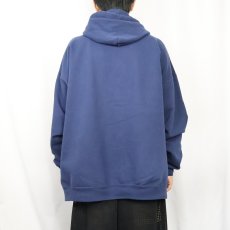 画像3: 90's Hanes Ultimate Cotton 無地スウェットジップパーカー NAVY 2XL (3)