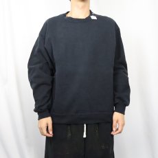 画像2: 90〜2000's FRUIT OF THE LOOM  SUPER COTTON 無地スウェット BLACK L (2)