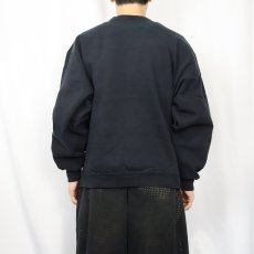 画像3: 90〜2000's FRUIT OF THE LOOM  SUPER COTTON 無地スウェット BLACK L (3)