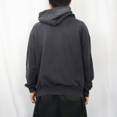 画像3: 90〜2000's FRUIT OF THE LOOM 無地 スウェットフーディー BLACK L (3)