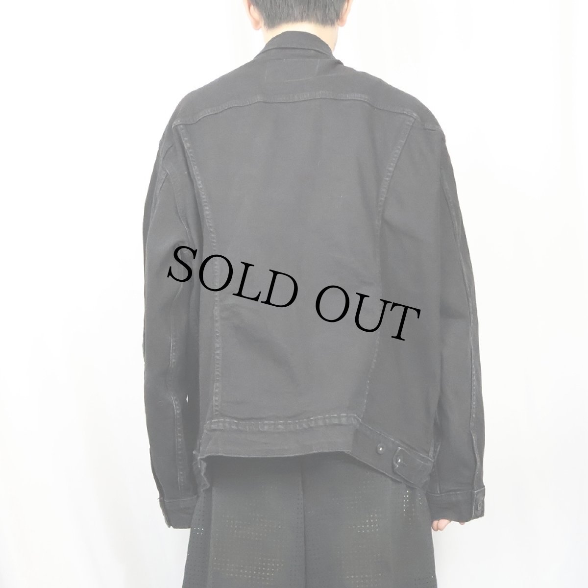 画像3: Levi's ブラックデニムジャケット XXL (3)