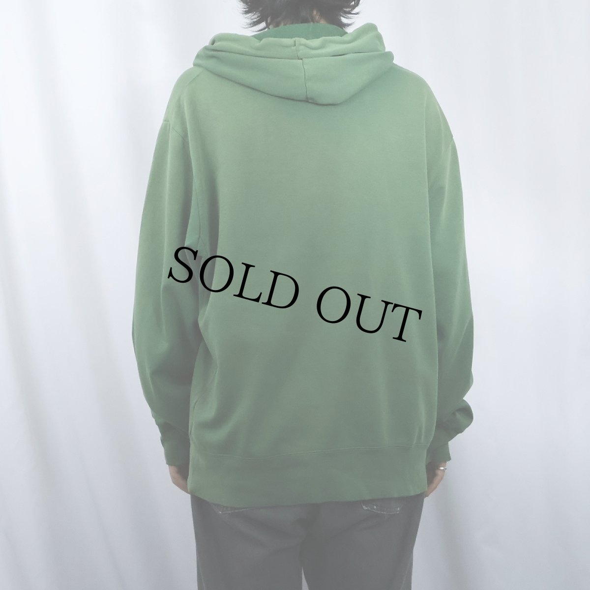 画像3: NIKE ロゴ刺繍 スウェットフーディー L (3)